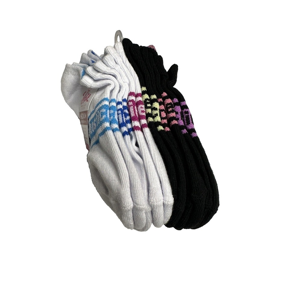 6‎ pairs JUSTICE girls ankle no show cushion socks shoe size 10.5-4 medium